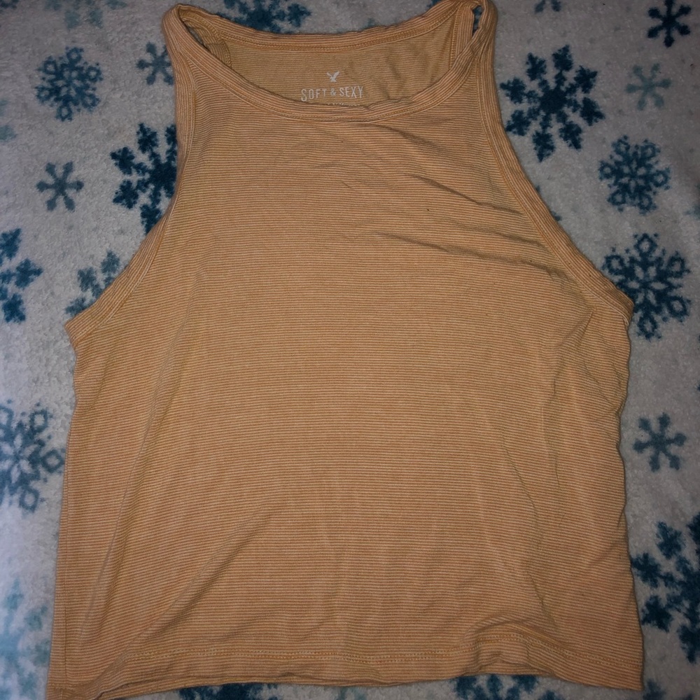 A yellow soft and sexy tank